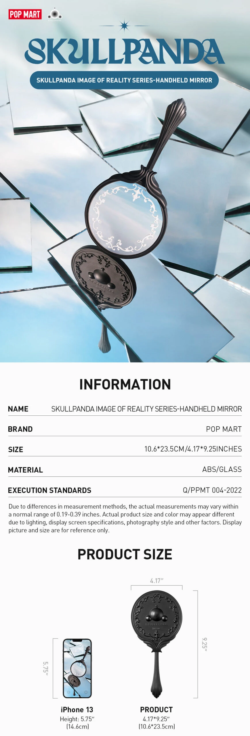 SKULLPANDA Image Of Reality Series-Handheld Mirror 4 SKULLPANDA Image Of Reality Series-Handheld Mirror - Image 4