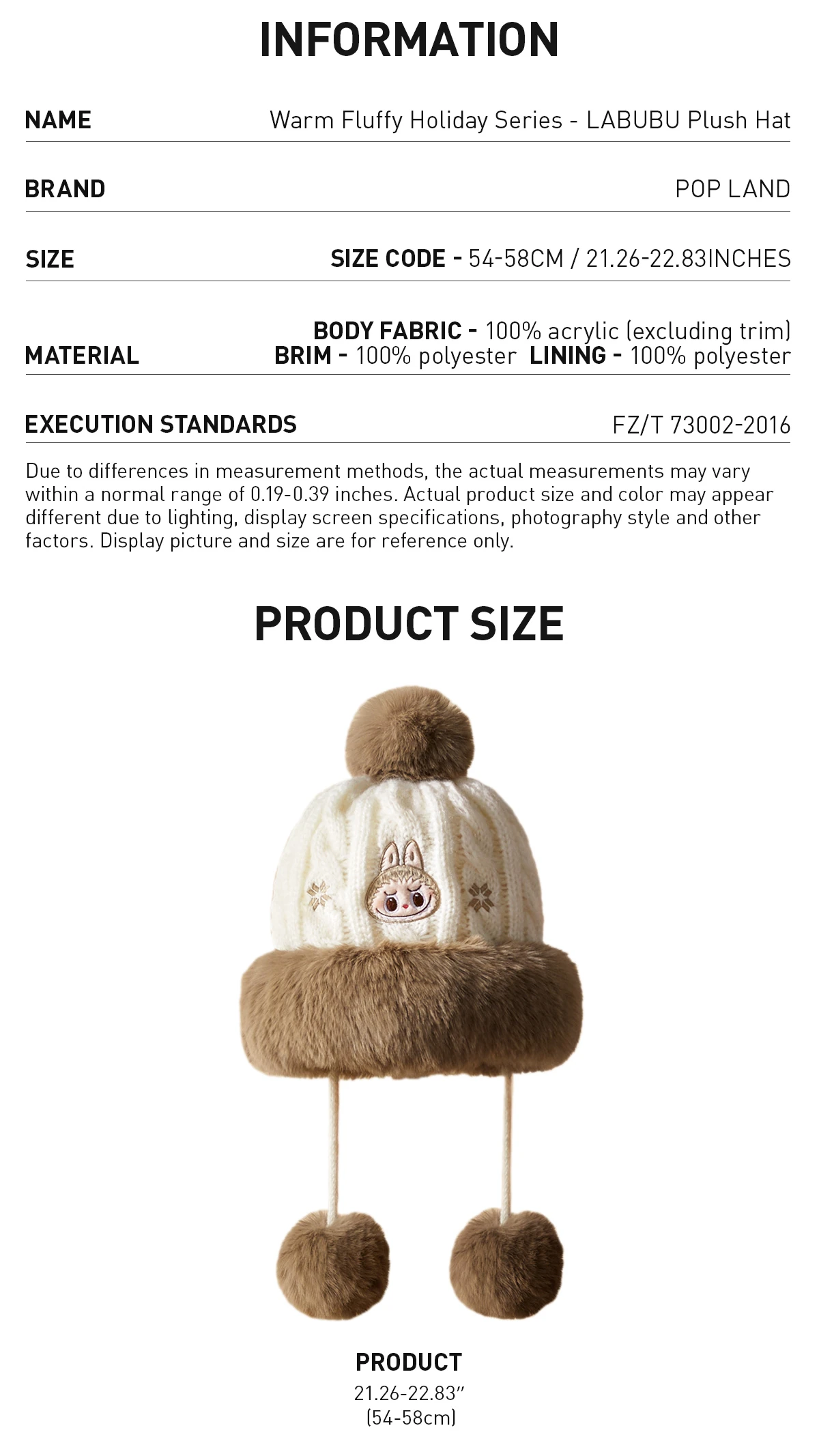 Warm Fluffy Holiday Series- LABUBU Plush Hat 5 Warm Fluffy Holiday Series- LABUBU Plush Hat - Image 5