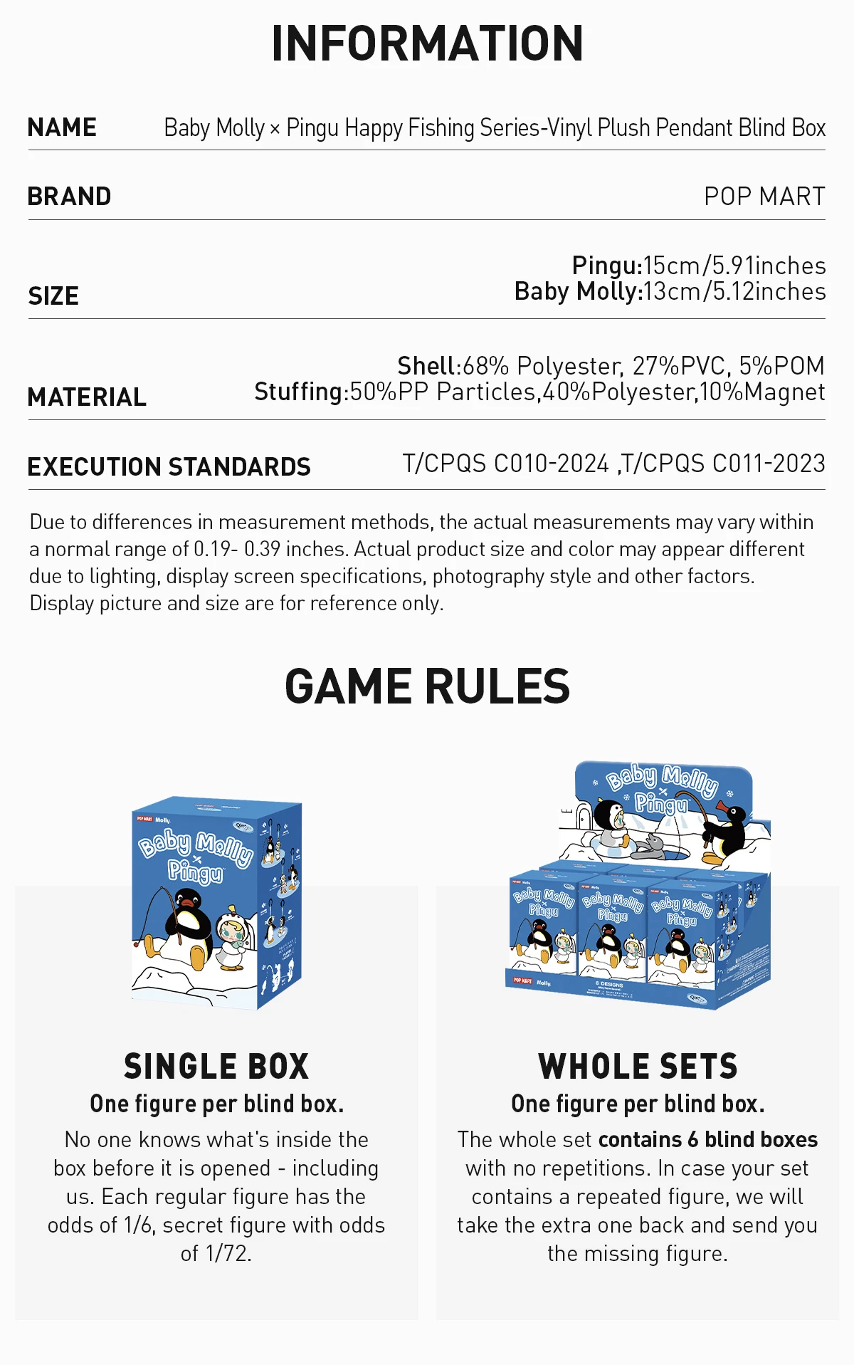 Baby Molly × Pingu Happy Fishing Series-Vinyl Plush Pendant Blind Box 13 Baby Molly × Pingu Happy Fishing Series-Vinyl Plush Pendant Blind Box - Image 13