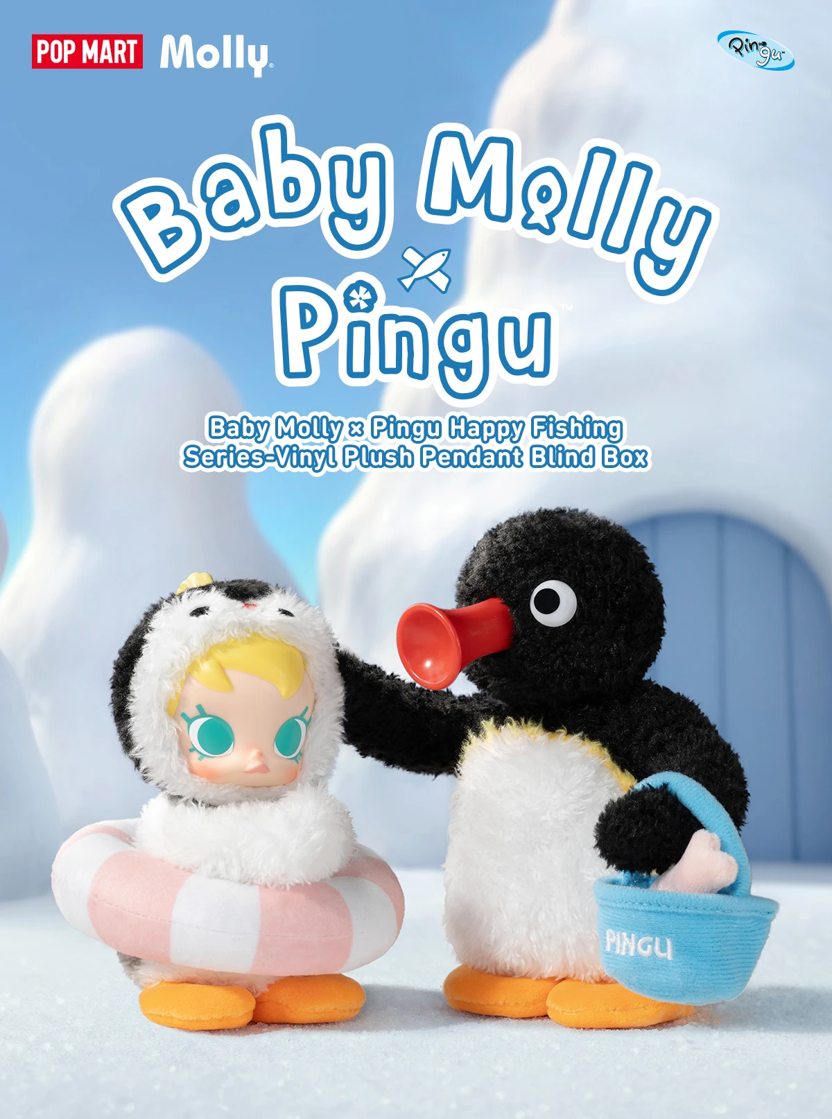 Baby Molly × Pingu Happy Fishing Series-Vinyl Plush Pendant Blind Box 11 Baby Molly × Pingu Happy Fishing Series-Vinyl Plush Pendant Blind Box - Image 11