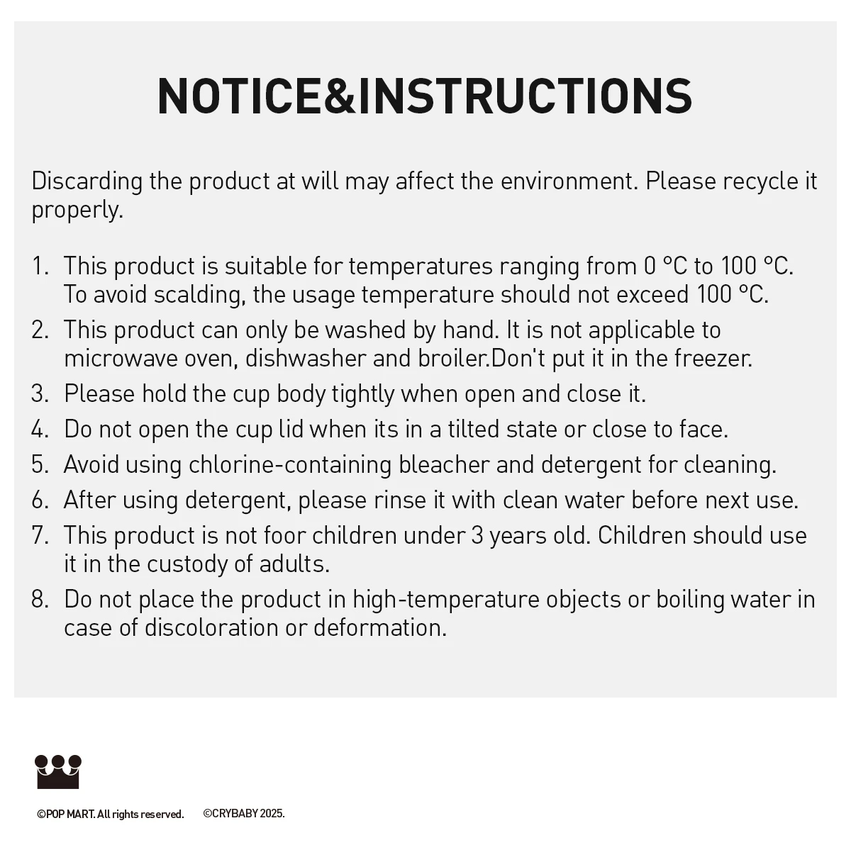 CRYBABY Crying For Love Series-Straw Cup - Image 11