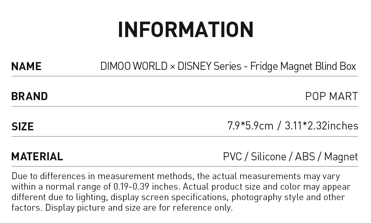 DIMOO WORLD × DISNEY Series-Fridge Magnet Blind Box 16 DIMOO WORLD × DISNEY Series-Fridge Magnet Blind Box - Image 16