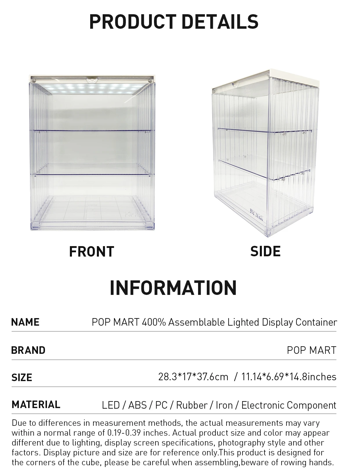 POP MART 400% Assemblable Lighted Display Container 6 POP MART 400% Assemblable Lighted Display Container - Image 6